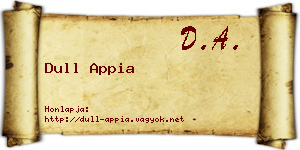 Dull Appia névjegykártya